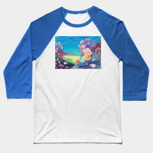 Mermaid and Fish 2 Baseball T-Shirt